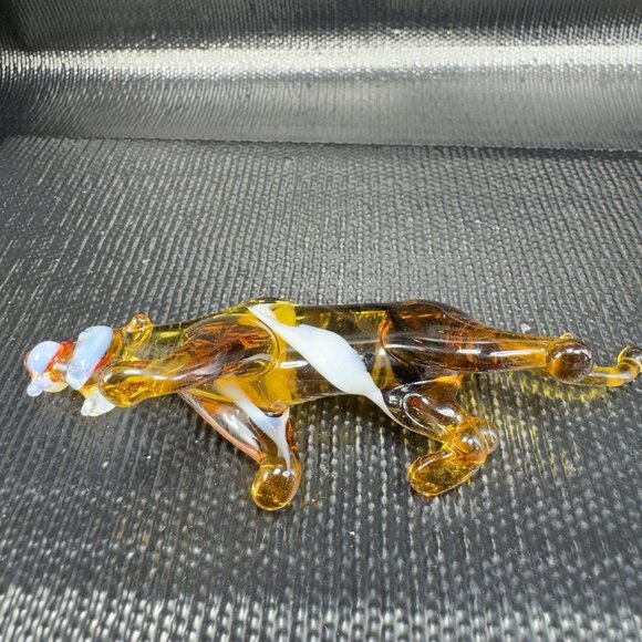 Venetian Art Glass Hand Blown Tiger Cat Hand Made Italian Glass Figurine Figure - Picture 10 of 14